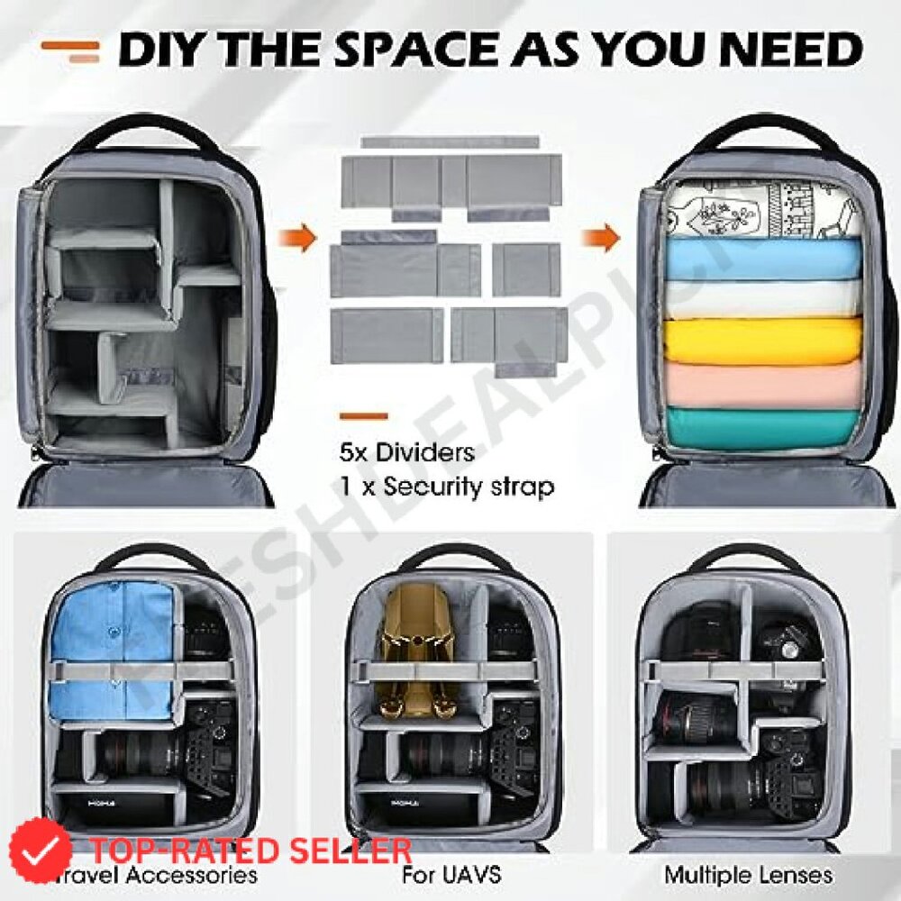 Professional Camera Backpack Waterproof Dslr Lapt… - image 7